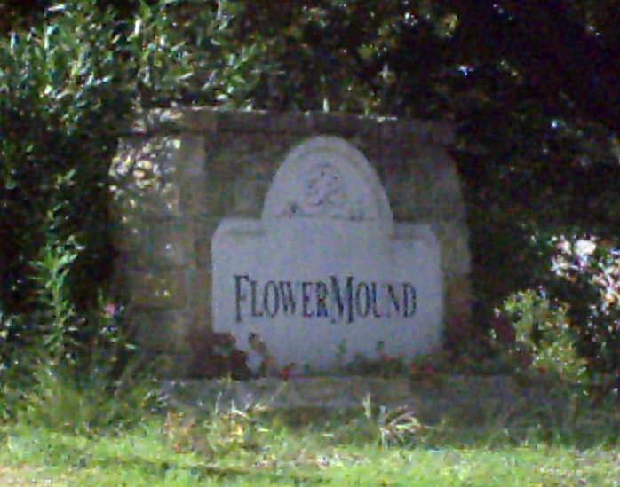 Flower Mound stone signage