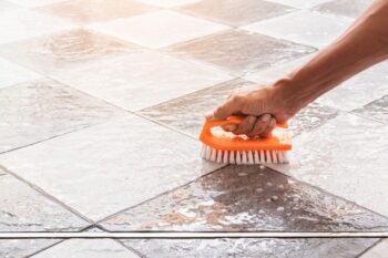 What's the best way to clean tile grout?